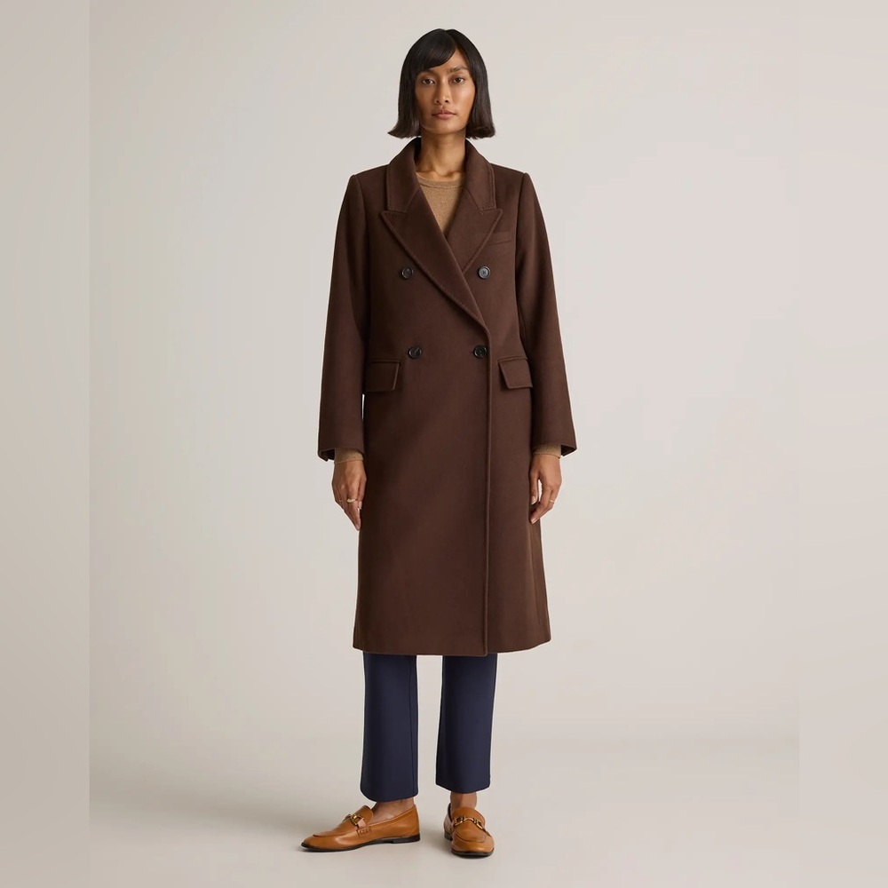 Quince Italian Wool Double-breasted Slouch Coat